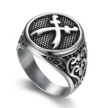 925 Sterling Silber bester Qualität maßgeschneiderter Buchstaben Ring Antique Silber Custom Design Rings
